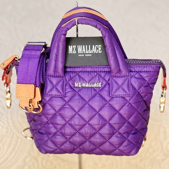 MZ Wallace Micro Sutton Purple Violet Bag Purse Small Petite w/Tag PRISTINE VHTF - Picture 1 of 12
